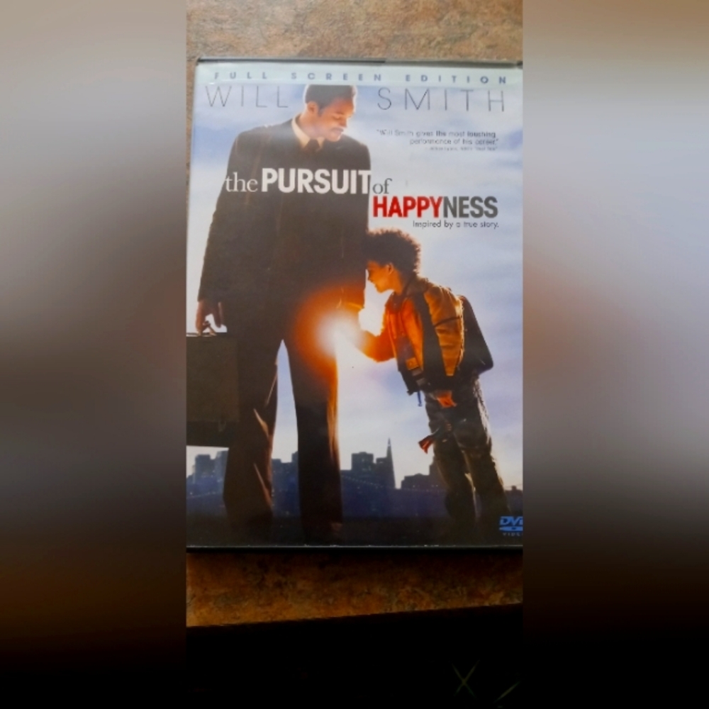 The Pursuit of Happyness (DVD) - Will Smith - Black & Blue Cover
